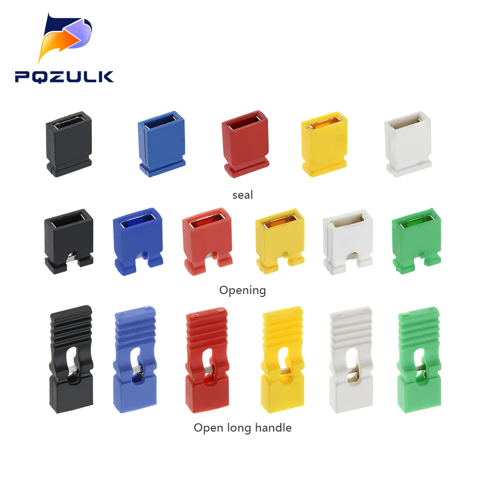 Pitch 2.54mm Header Jumper Shorted Cap & Headers & Wire Housings Connector Black Yellow Blue Red Green White For Arduino