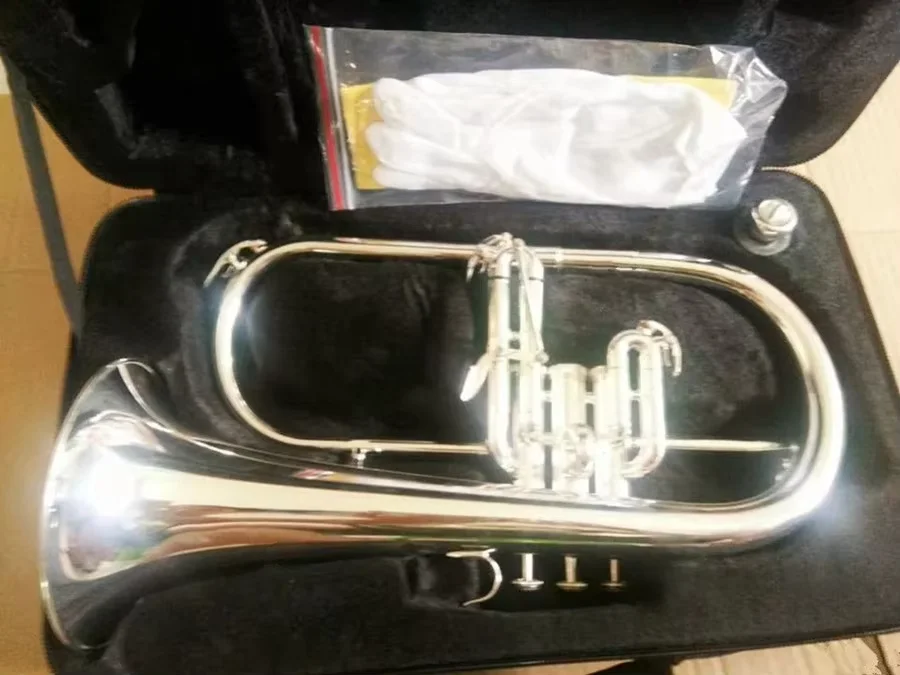 New Professional flugelhorn B-flat all silvering made flugelhorn jazz instrument soft sound professional-grade tone trumpet horn