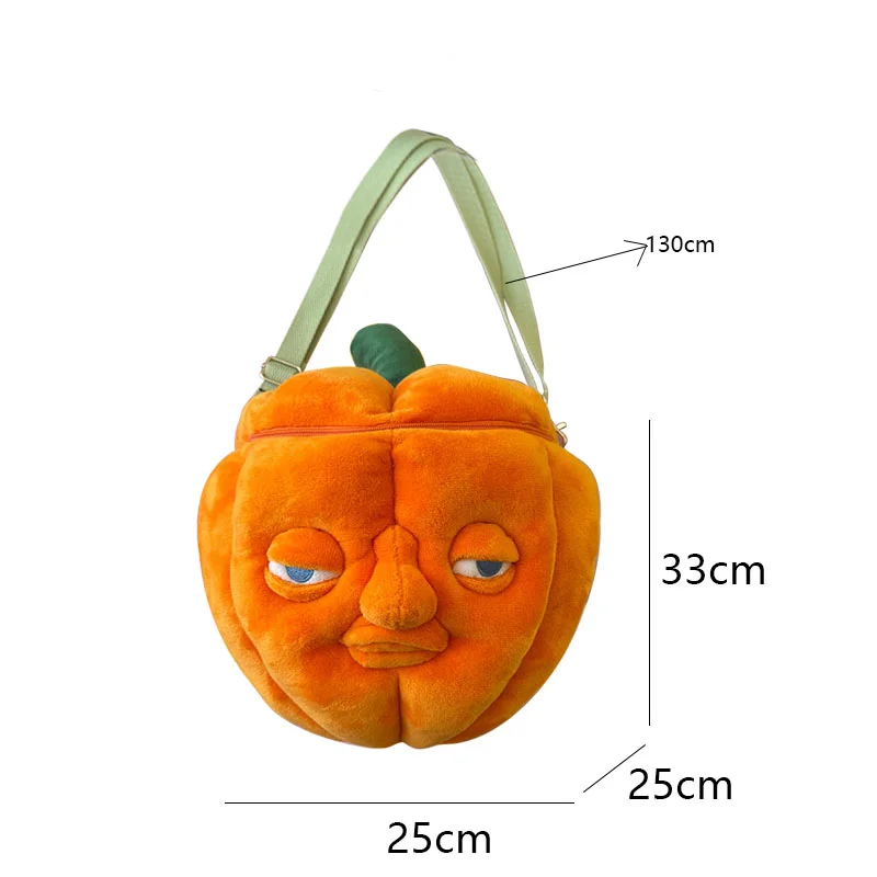 33cm Anime Pumpkin Plush Backpack Halloween Ghost Doll Pumpkin Pillow Lantern Bags Horror Cartoon Accessories Toy Girls Gifts