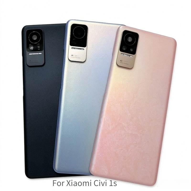 A+ Quality Rear Battery Back Cover For Xiaomi Civi 1s Rear Housing Door Panel with camera lens Replacement Back Glass Case