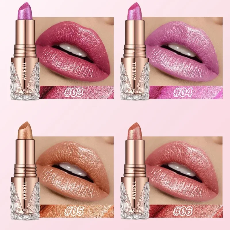 Glitter Lipsticks Quicksand Gold Lipstick Moisturizing Silky Mermaid Girl Pink Long-lasting Waterproof Orange Lips Makeup