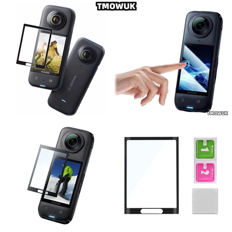 

For Insta360 X3 X4 X5 GPS Full Frame Coverage Film Smooth Surface Texture Bubble Guard Shield