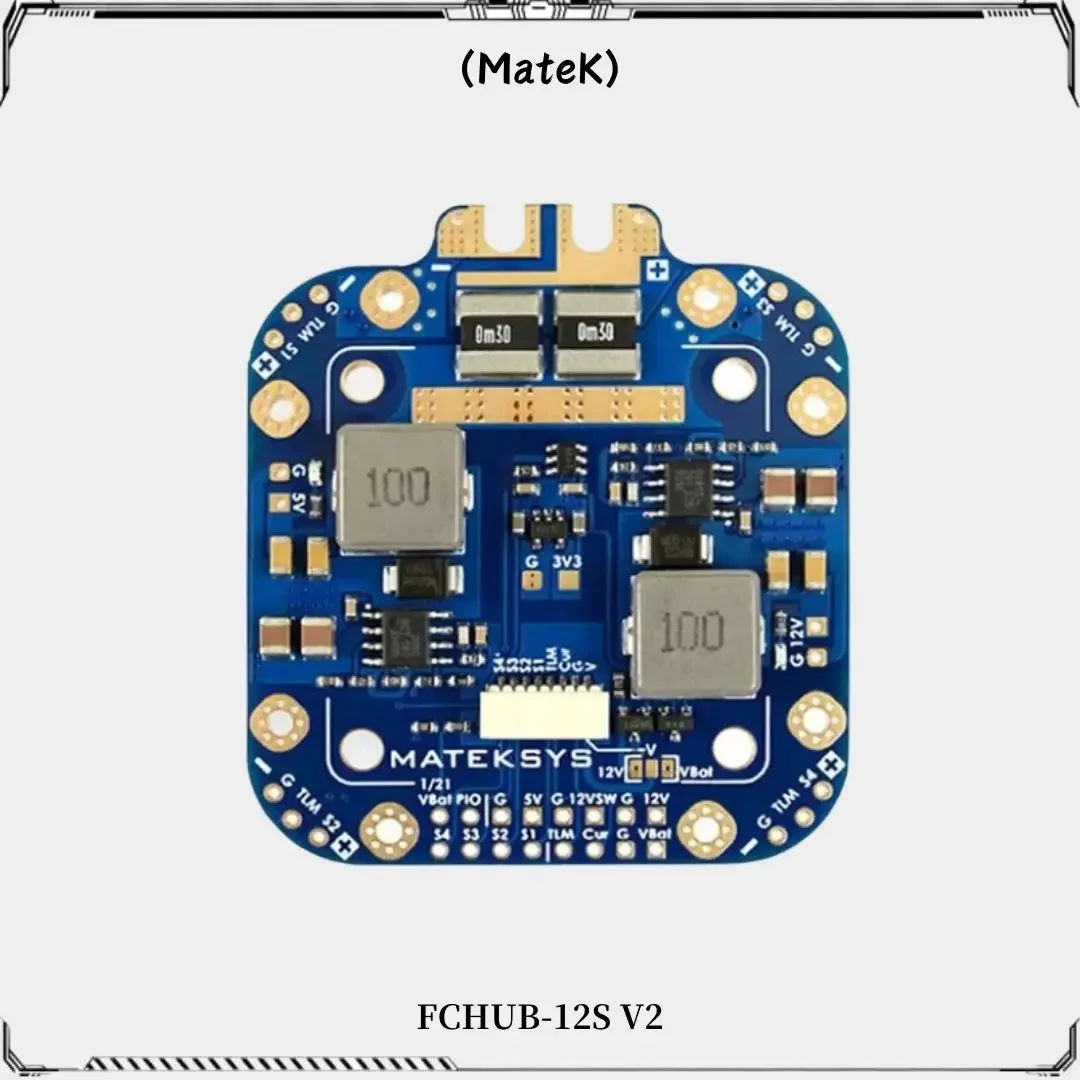 Matek New XCLASS PDB FCHUB-12S V2 Board 5V & 12V Output w/ Current Sensor 3-12S Lipo for RC Drone FPV Quadcopter Multicopter