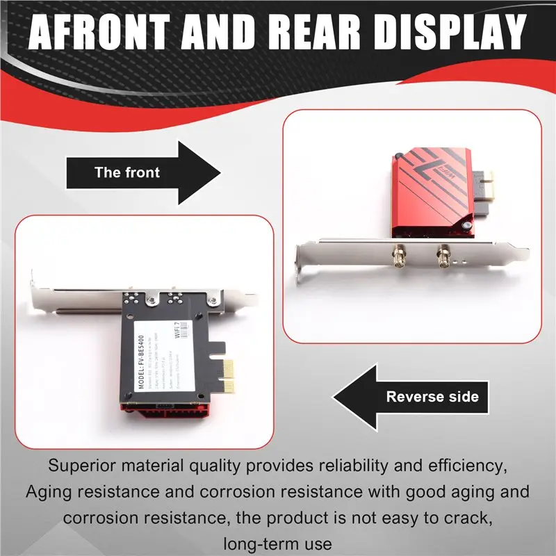 AC57-Wifi 7 MT7925 Pcie Network Card Bluetooth 5.4 Wireless Adapter 5400Mbps Tri Band 2.4G 5G 6Ghz Wifi7 Antenna Card