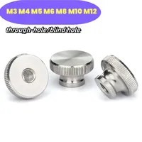 Thumb Nut M3 M4 M5 M6 M8 M10 M12 304 stainless steel Hand Knurled Tighten Nuts through-hole/blind hole nuts Printers Parts