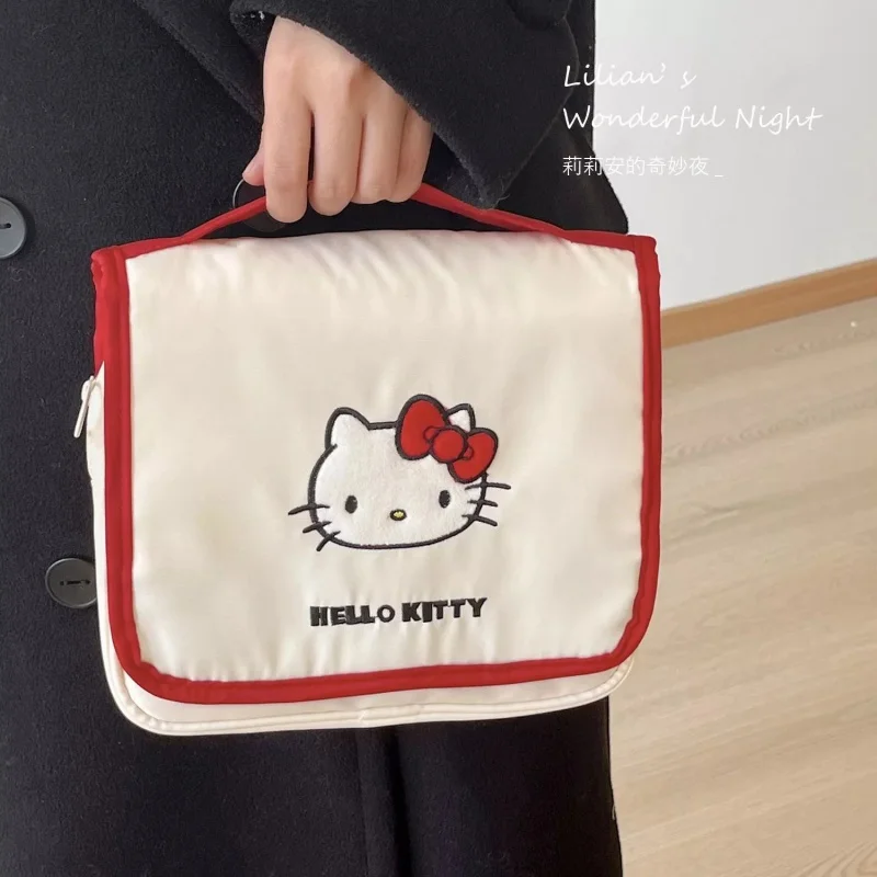 

-Border New SanrioKTCat Cosmetic Bag Japanese Cartoon Multi-Function Large Capacity Portable Toiletry Bag