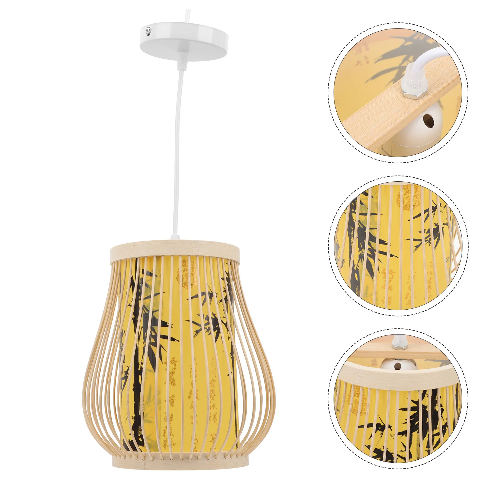

Премиальный материал, китайский бамбуковый абажур, изысканный декоративный светильник для подвешивания в помещении, креативный дизайн, бамбуковый светильник
