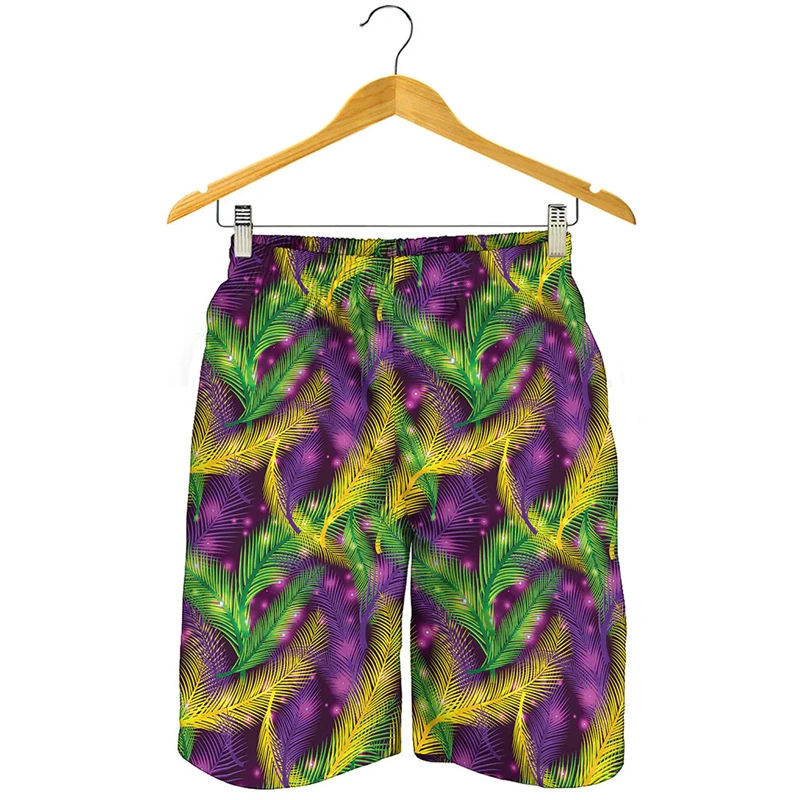 Hawaii Tropics Plants 3d Print Men's Beach Shorts Woman Fashion Holiday Party Surf Short Pants Kids Casual Ice Shorts Y2k Trunks