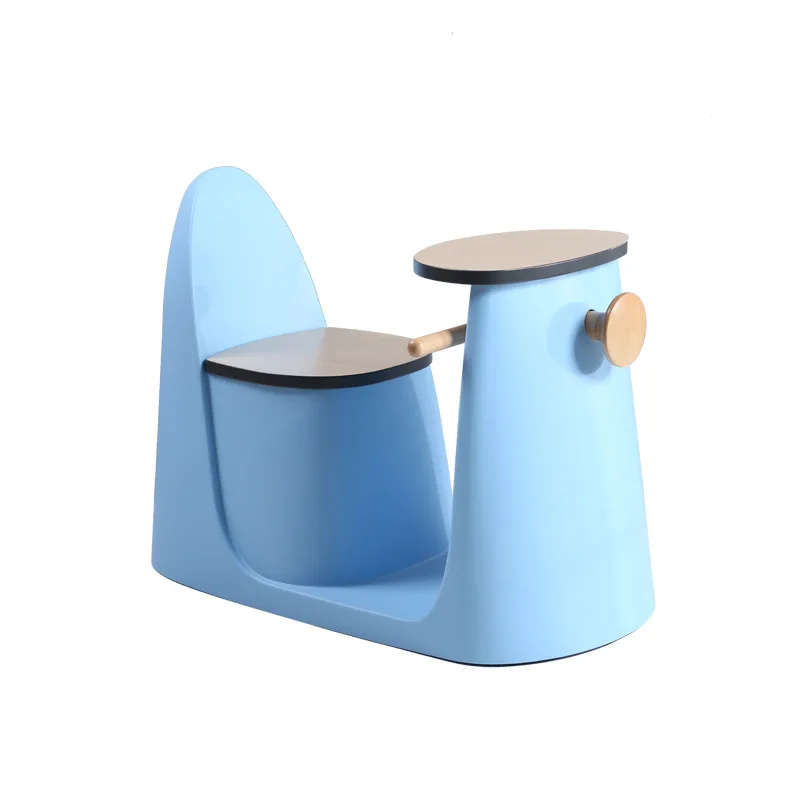 

Nordic designer children, simple creative home baby dining chair, modern plastic low stool, cute backrest stool