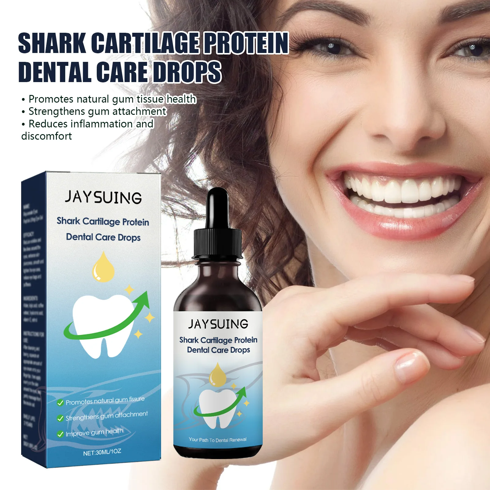 Dental Care Drops Tooth Cleansing Serum Deeply Cleans Tooth Stains and Tartar,Protecting Gum Health.Freshing Breath Mouthwash