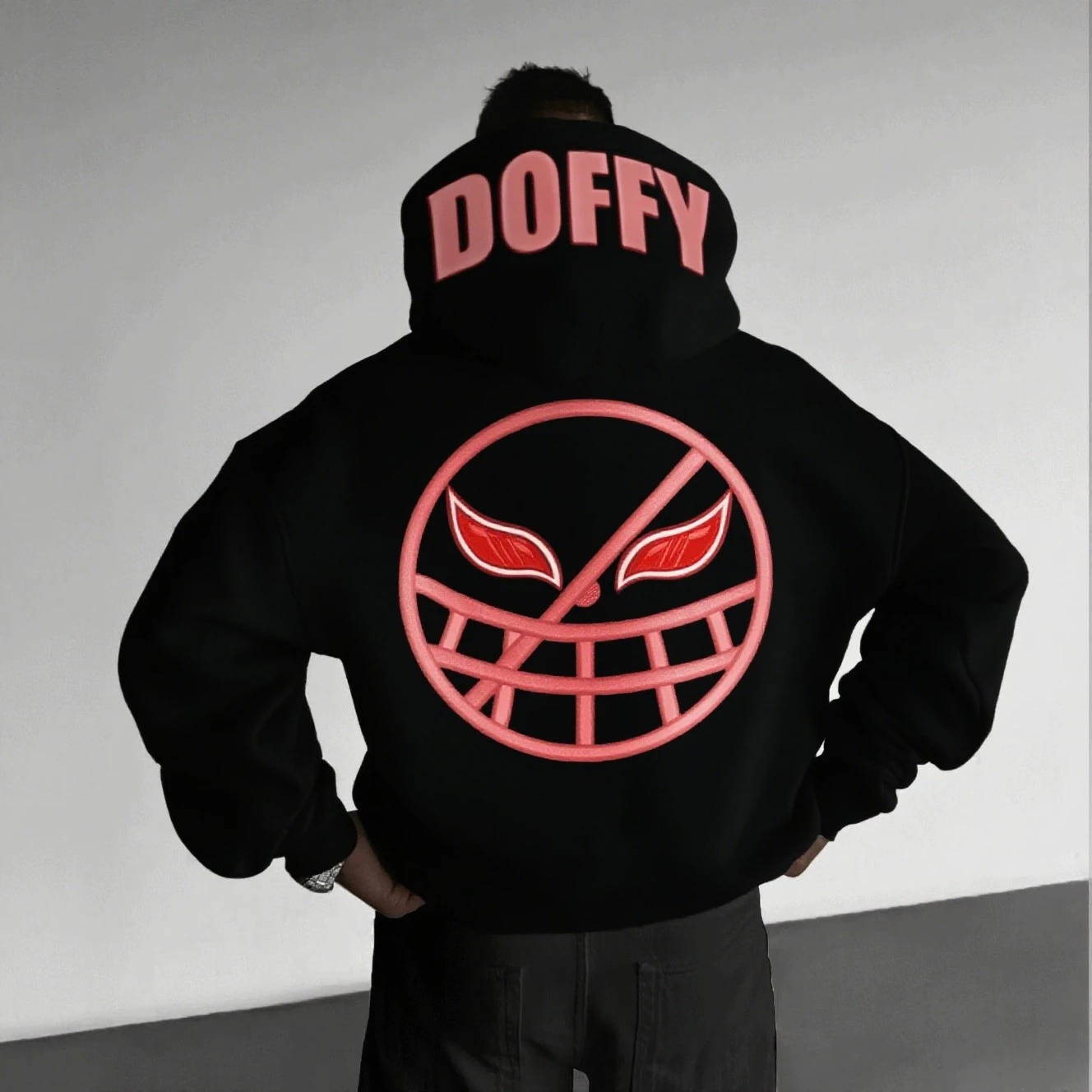 Doffy coringa streetwear moletom com capuz masculino feminino impressão gráfica moletom unisex casual pulôver com capuz primavera outono moda topo