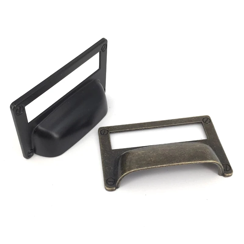 6PCS Label box card box handle zinc alloy drawer handle decorative Cupboard Label Frames