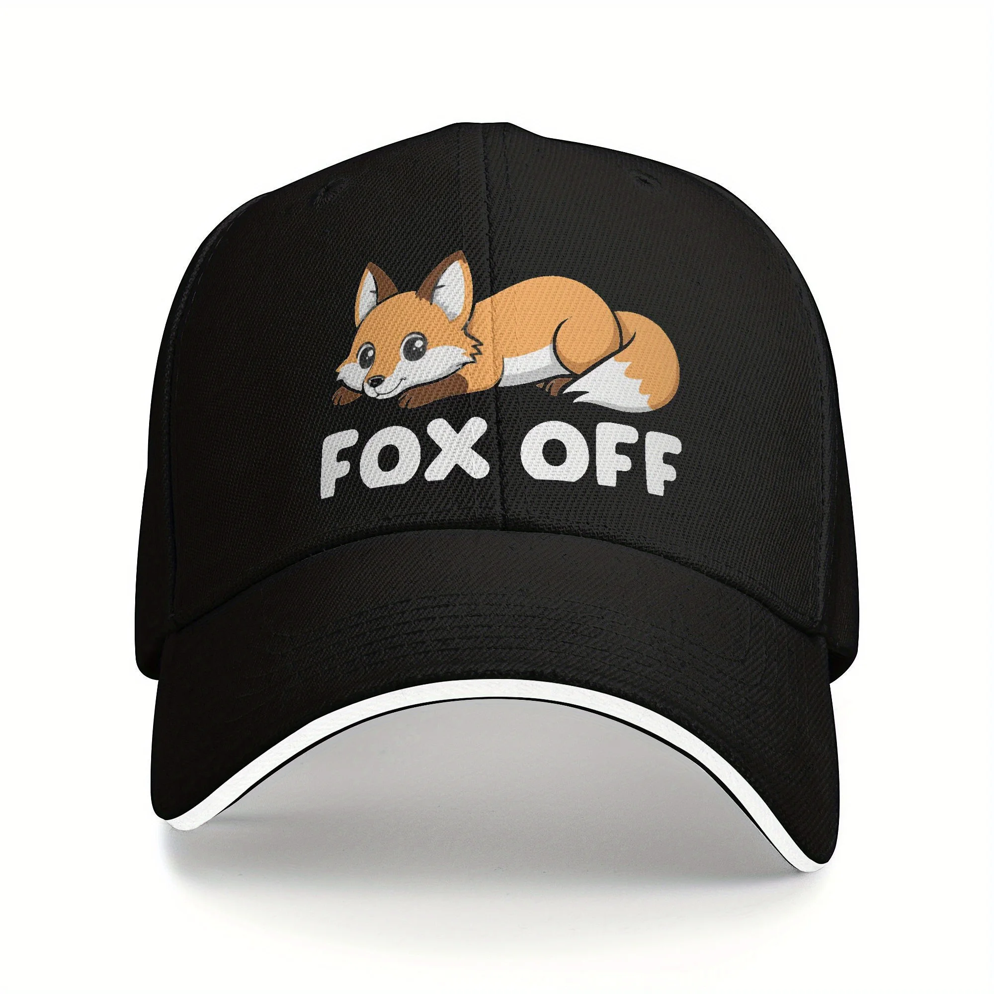 

FOX OFF Print Kinds Baseball Cap Youth Casual Trendy Sun Visors Baseball Hat Adjustable Sandwich Brim Lightweight Outdoor
