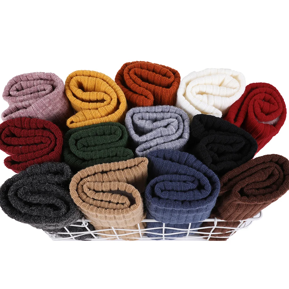 

Fleece Scarf Cover Warm Scarves Knit Collar Neck Wrap Circle for Women Knitted Men's