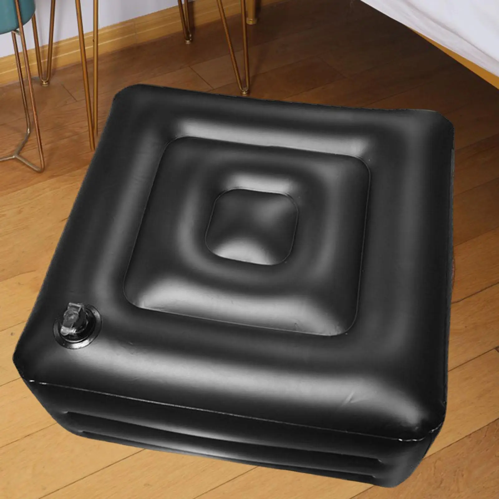 Inflatable Square Stool Chair, Stool Adjustable Height Cushion, Inflatable Stool Ottoman, Inflatable Sofa, for Flights Outdoor