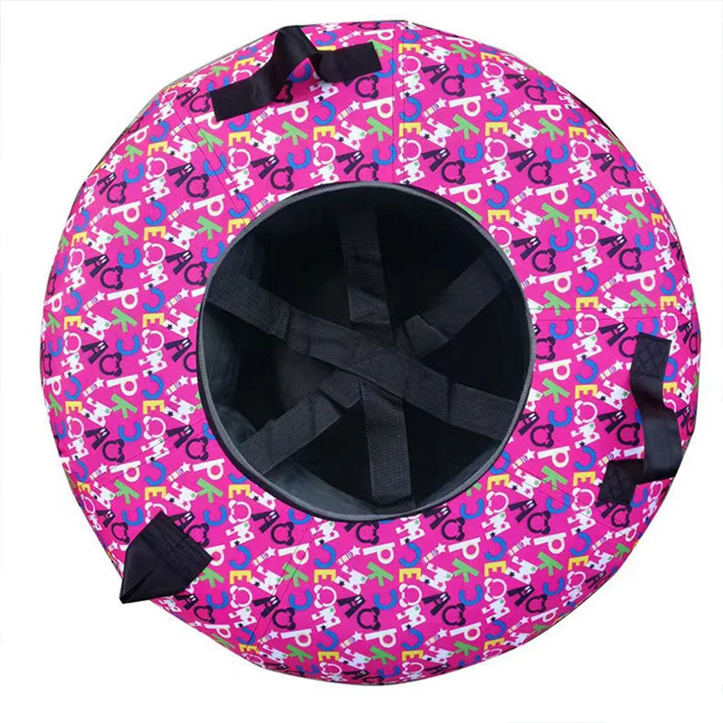 Heavy Duty Inflatable Snow Sled Pvc Bottom Rubber Inner Tube 80Cm 90Cm 100Cm Towable Snowtube