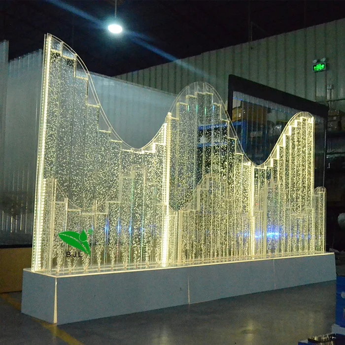 Customization.Intelligent Water Fountain Indoor Wedding Backdrop Water Bubble Wall Panel Decoration