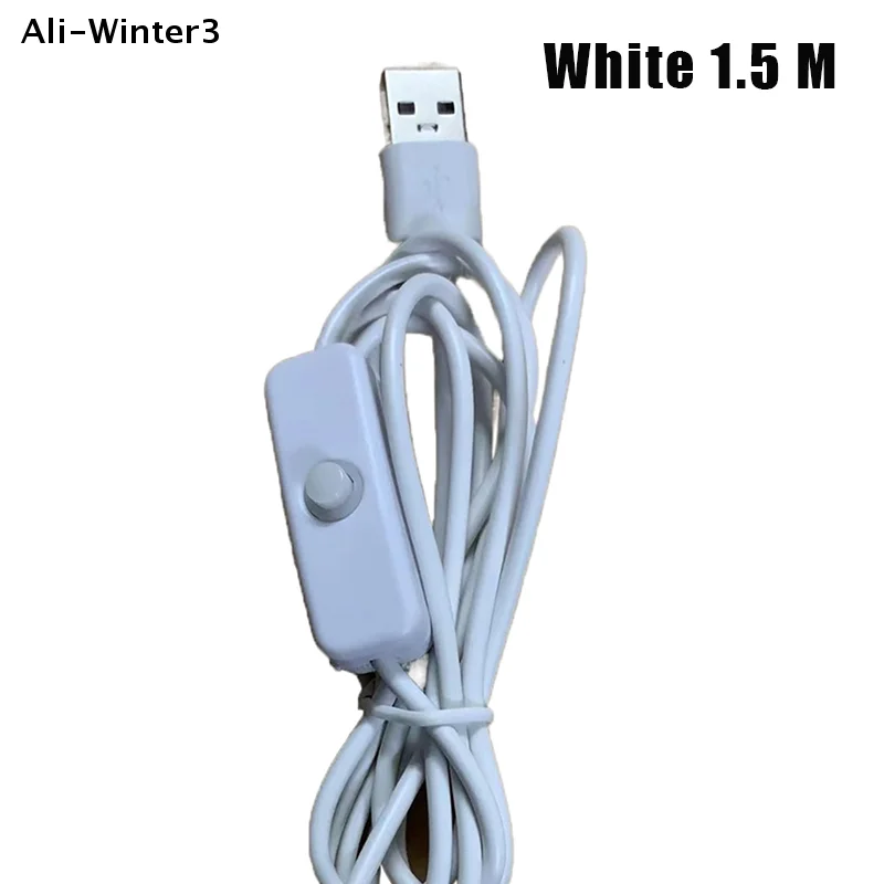 【WH】1 Stück 1M/1,5M USB-Verlängerungskabel mit Ein-/Ausschalter 5V 2A Stromversorgungskabel für LED-Lampe Glühbirne Licht 2-adriges Kabel
