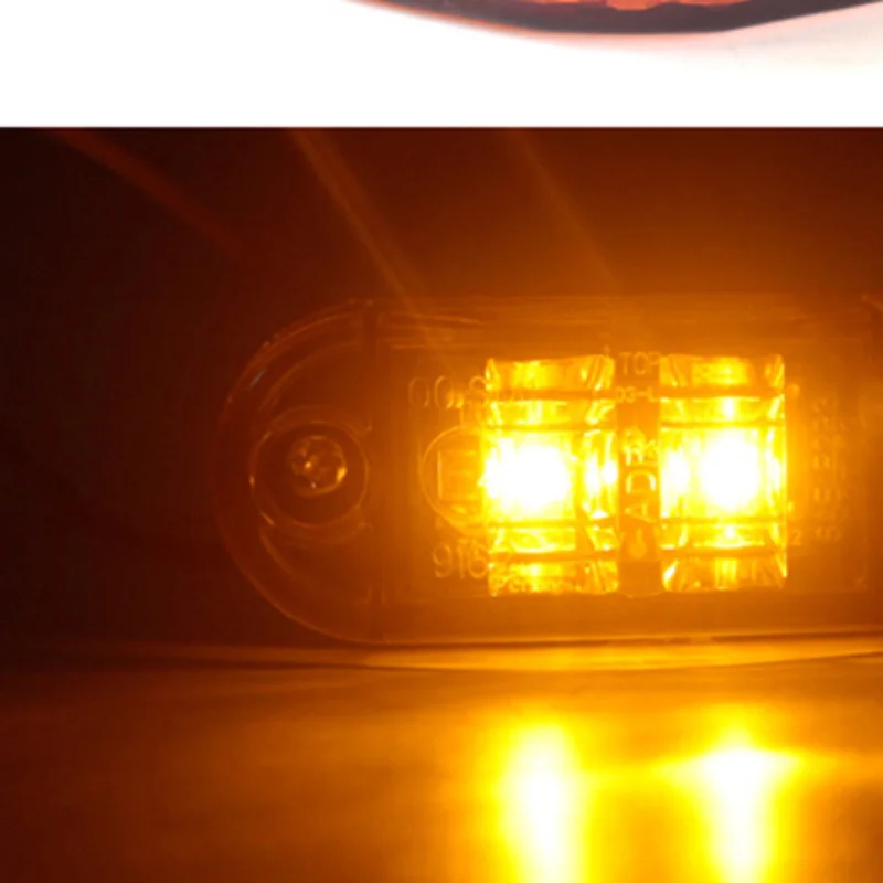 1PCS 10V 30V LED Side Marker Lights Warning Tail Light Auto Car External Lights Trailer Truck Lorry Yellow Orange White Red