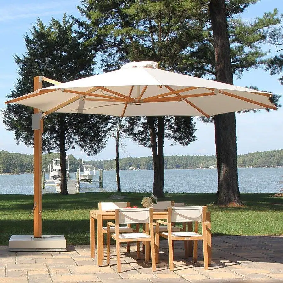 Cross-border Outdoor Courtyard Parasol Garden Villa Outdoor Garden Sun Protection Hotel Famous Hotel Double Pole Roman Umbrella