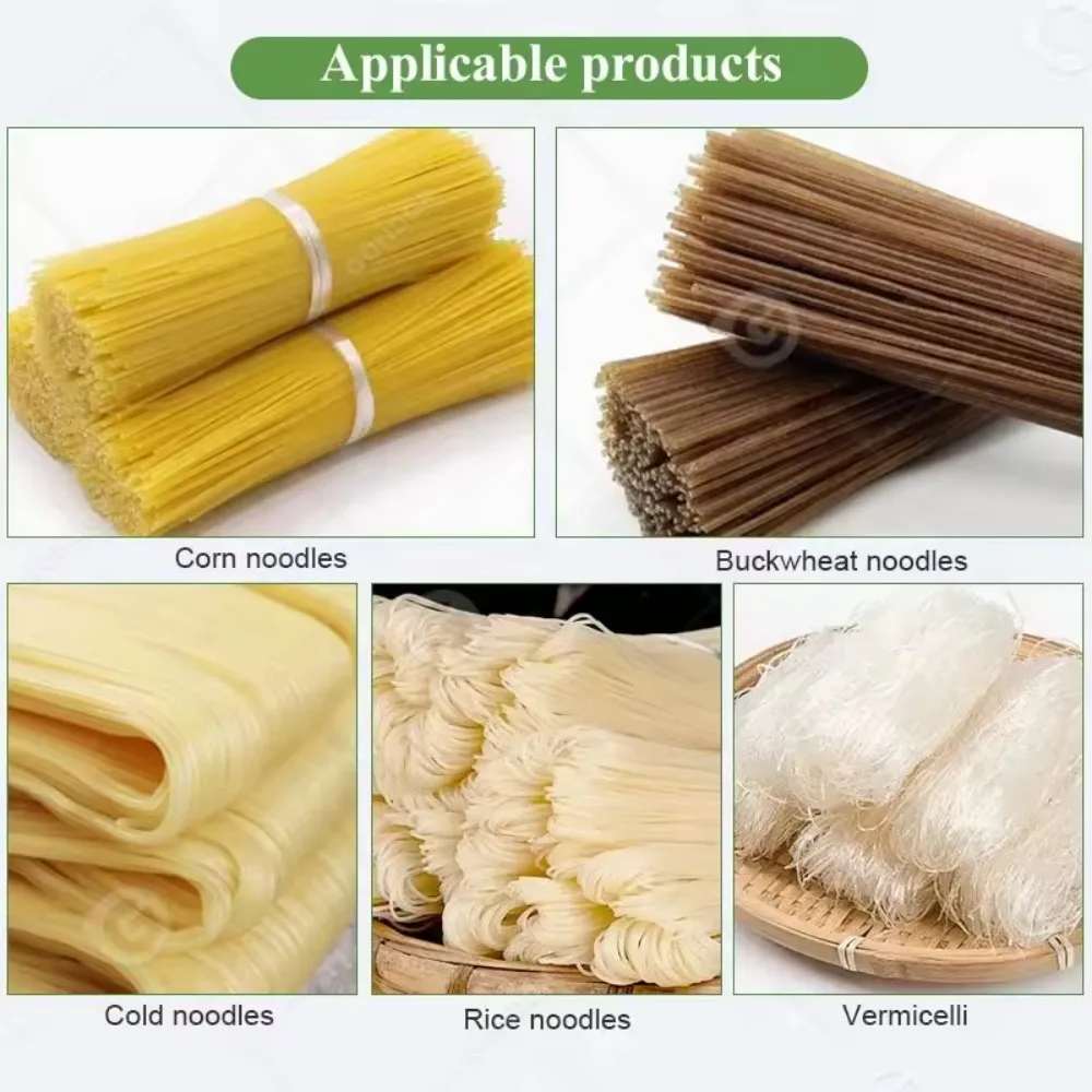 Automatic New Rice Noodle Machine - Buckwheat Corn Vermicelli Maker, Commercial Pasta Processing Equipment for Noodle Production