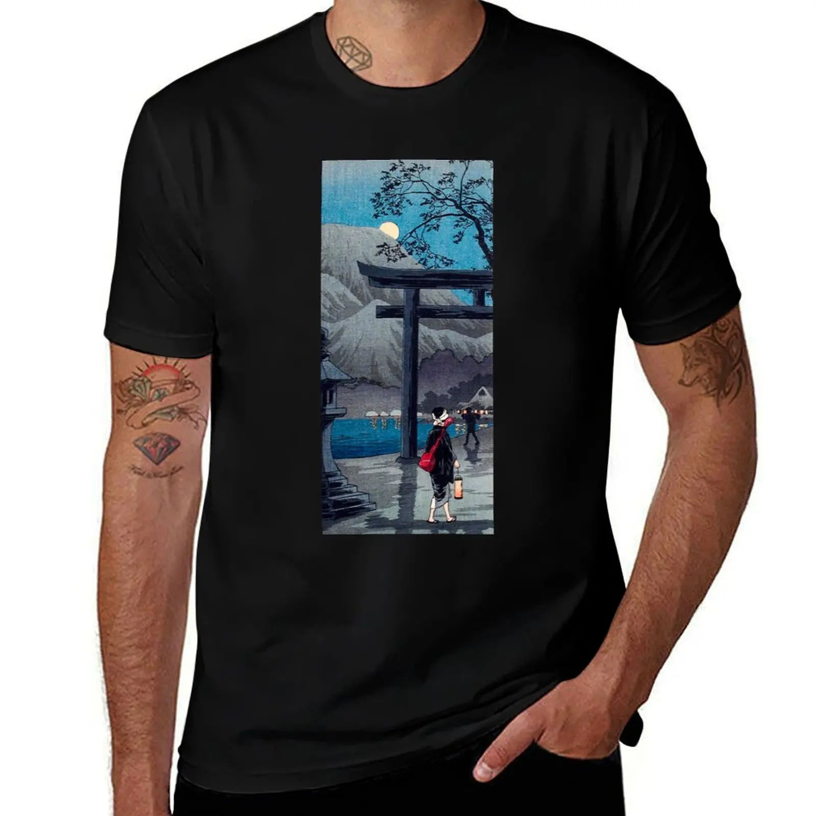 

Hakone Lake in Moonlight (ca.1925–1926) print in high resolution by Hiroaki Takahashi. Original from The Los Angeles Cou T-Shirt