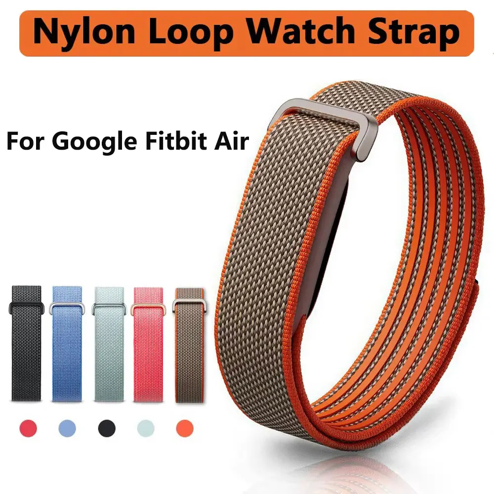 Nylon Loop Watch Strap for Google Fitbit Air Wristband Replacement Sports Bracelet Breathable Quick-dry Band Accessories