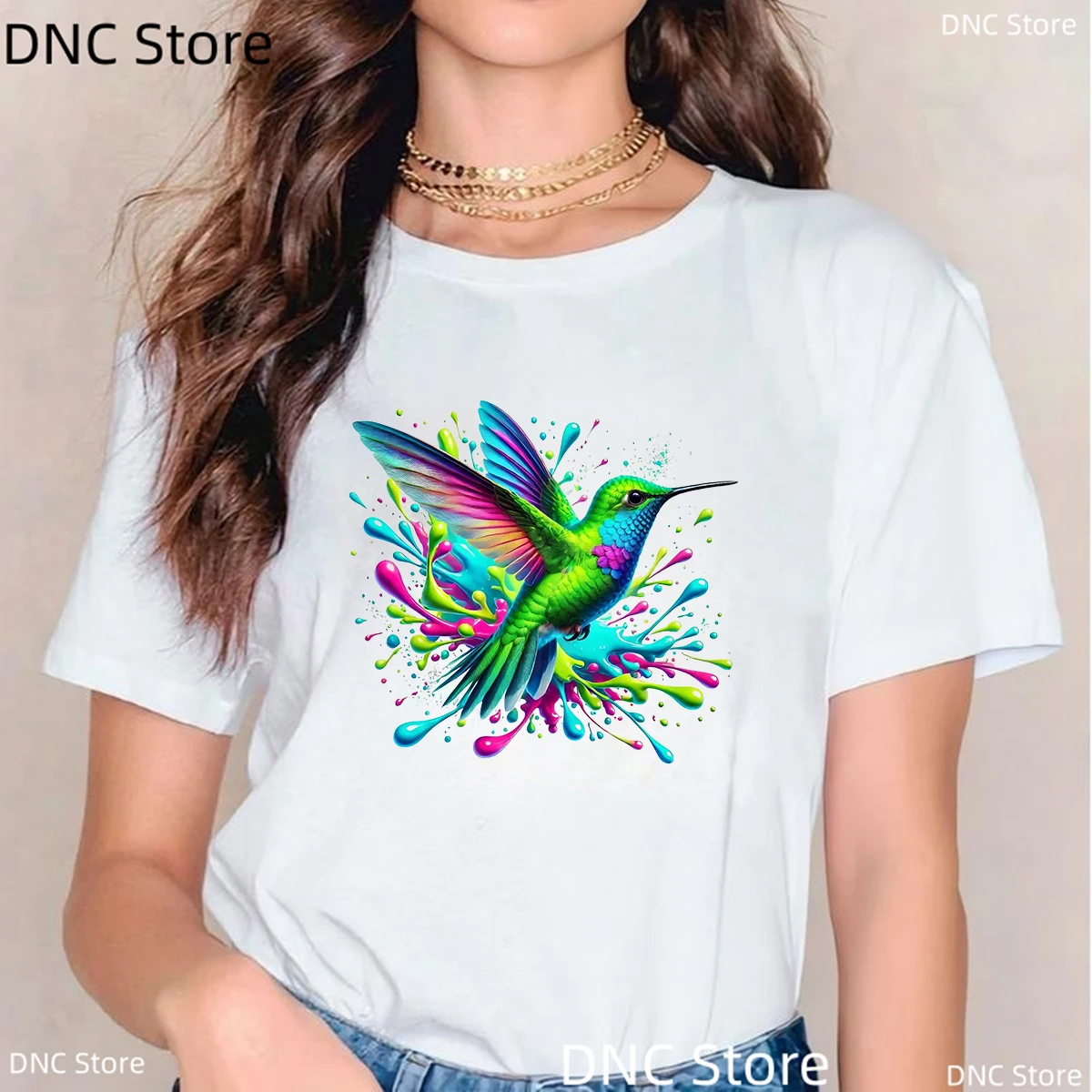 

Watercolor Musical Heartbeat Graphic Trend Short Sleeve Fashion Summer Women Print T Shirt Female Casual Top Tshirts 90s Tee