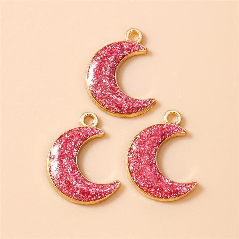 Leslie 10 Stück/Set Emaille-Mond-Stern-Regenbogen-Anhänger für Niedliche Ohrringe, Armbänder, Halsketten, Anhänger, DIY-Schmuckherstellungszubehör – Detail 23