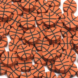 20/50/100pcs 9mm Polymer Clay Beads Sport Basketball Spacer Beads For Diy Jewelry Making Handmade Bracelet Necklace Accessories