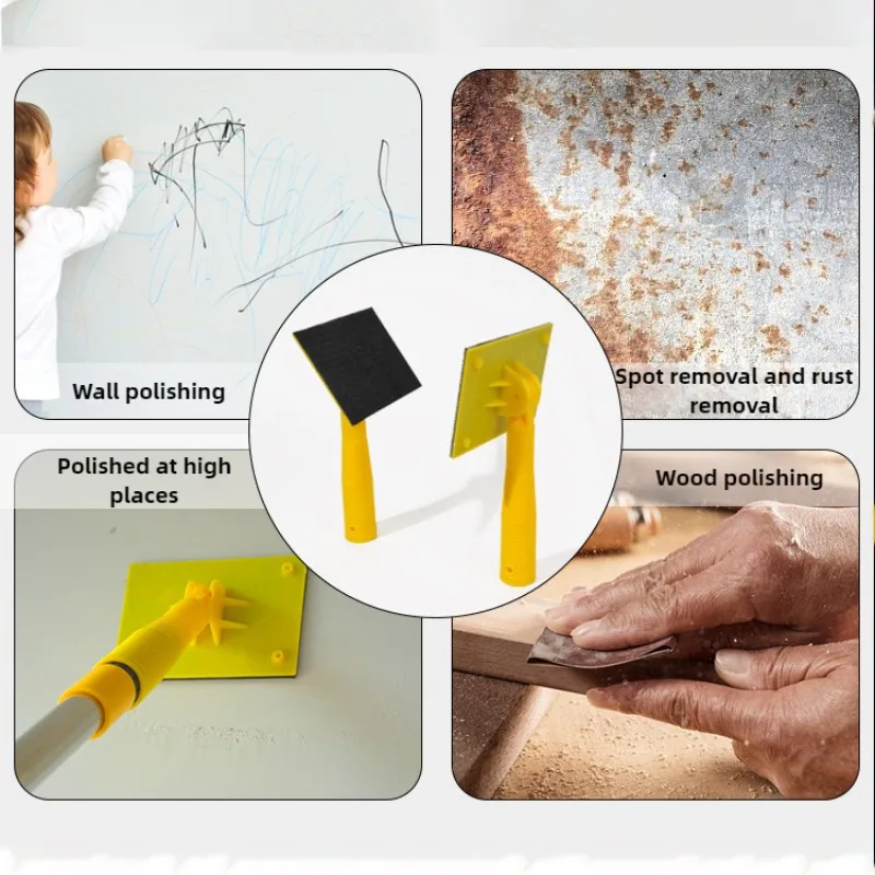 Self Adhesive Sandpaper Holder Durable Handheld Polishing Sander Clip for Woodworking Wall Surface Flocked Strip Abrasive Tools image 5