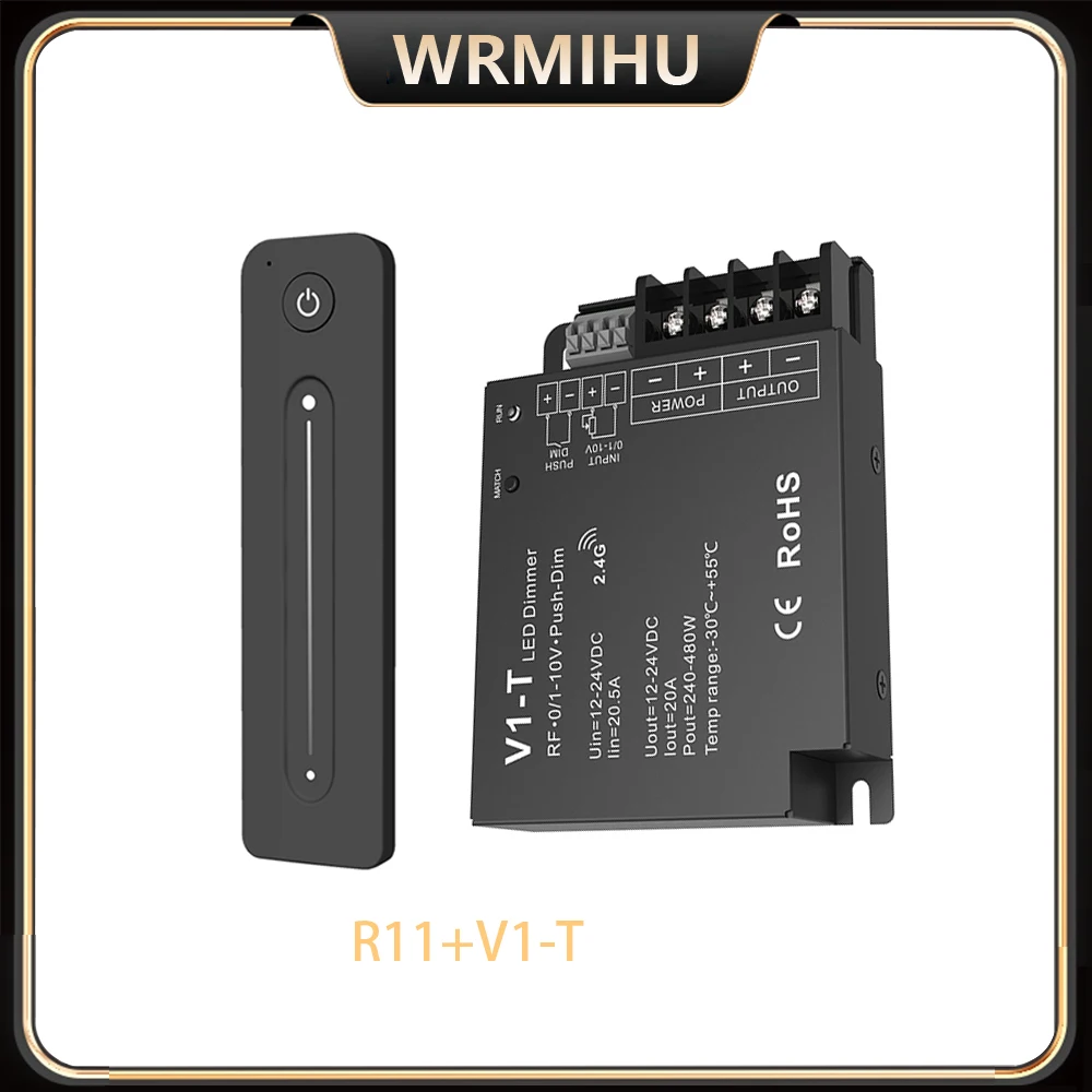 Telecomando luminosità 2.4G R11 V1-T Dimmer 0/1-10V funziona con ricevitore wireless serie V/telecomando luce Led Touch monocolore