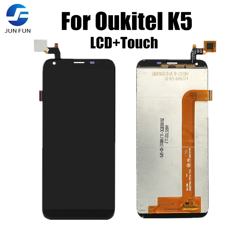 

5.7'' Mobile LCD Display For Oukitel K5 LCD Display With Touch Screen Digitizer Panel Glass Lens Sensor