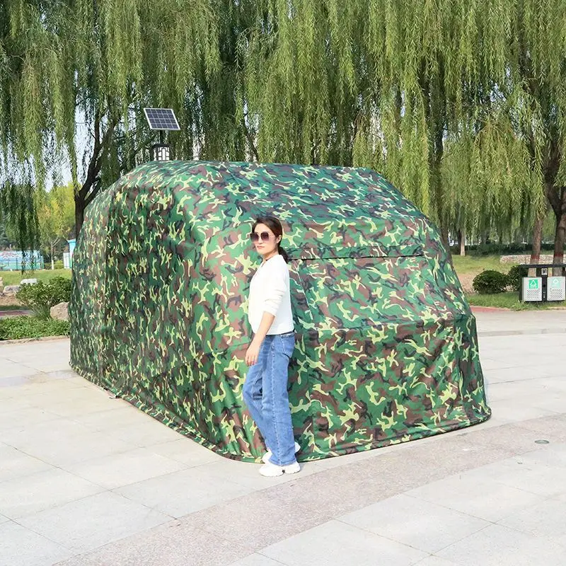 

Auto automatic folding carport Electric telescopic folding garage Household outdoor sunscreen awning Mobile parking shed