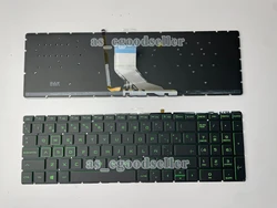 New Spanish Español Teclado Keyboard For HP Pavilion Gaming 15-ec 15Z-ec000 15-ec0001ns 15-ec0003ns Green BACKIT, BLACK