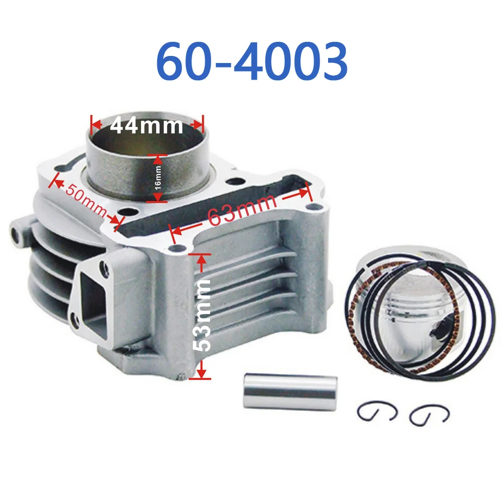 60-4003 GY6 60cc Cylinder Assy (44mm) For GY6 50cc 4 Stroke Chinese Scooter Moped 1P39QMB engine