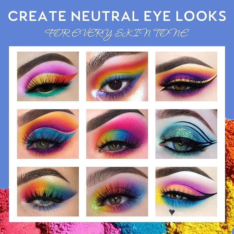 72/60 Colors Eyeshadow Palette Matte Glitter Pearlescent Powder Delicate Easy To Clear Shimmer Eye Shadow Corlorful Makeup Tool