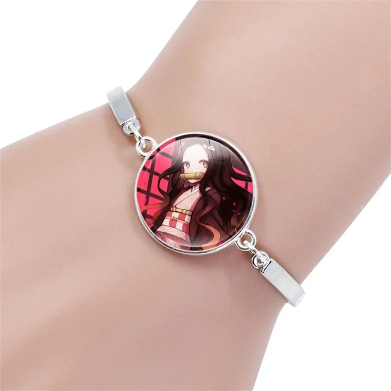 New Ghost Slayer Anime Peripheral Time Gemstone Alloy Bracelet Bracelet Men's and Women's Jewelry Children's Gift