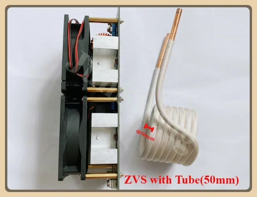 Imagem -06 - Zvs Baixa Tensão Indução Aquecimento Board Módulo de Alimentação Flyback Aquecedor Driver Tesla Bobina Aquecedores dc 24v48v 2000w 50a