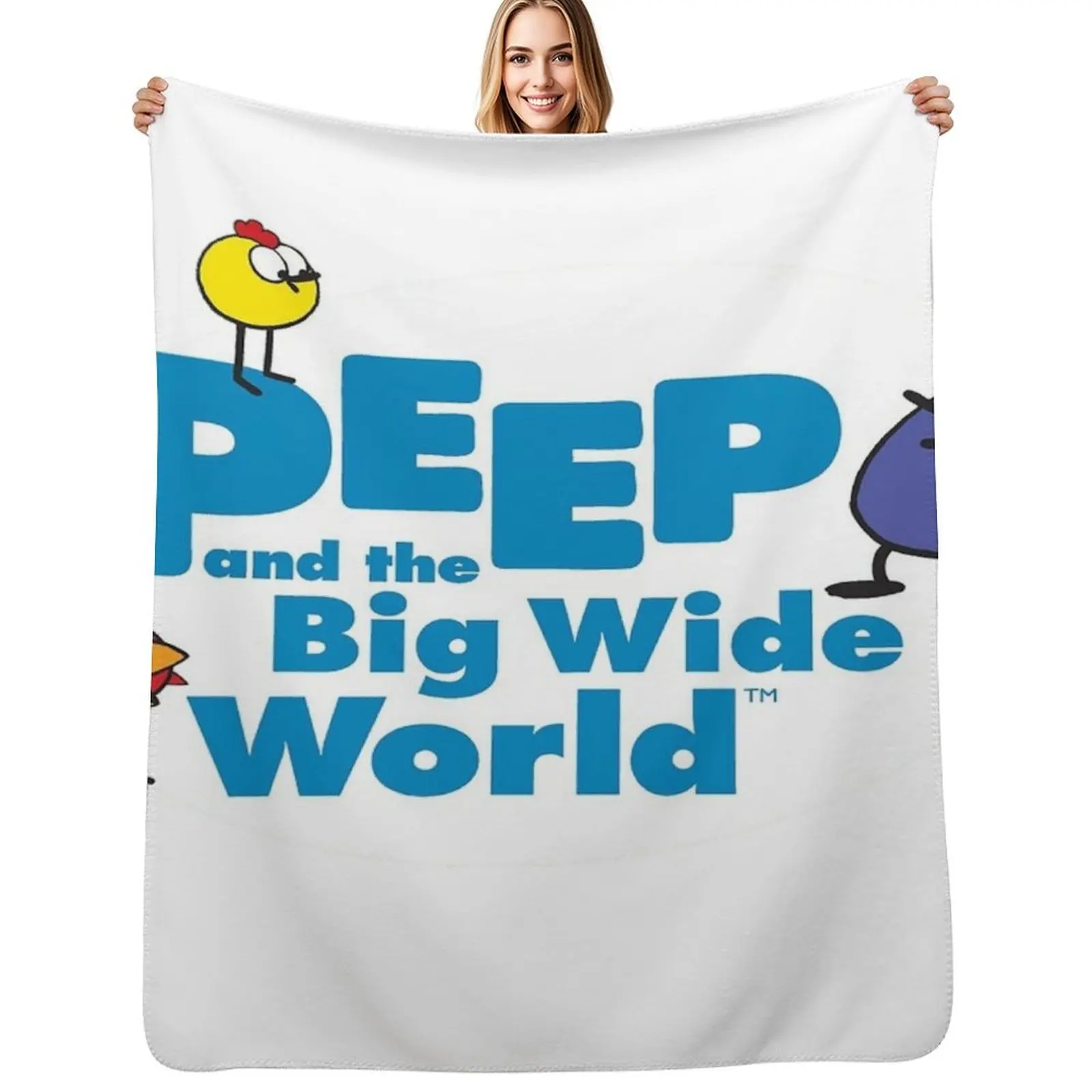 

Peep and the Big Wide World Throw Blanket Tourist warm for winter Flannels Bed linens Blankets