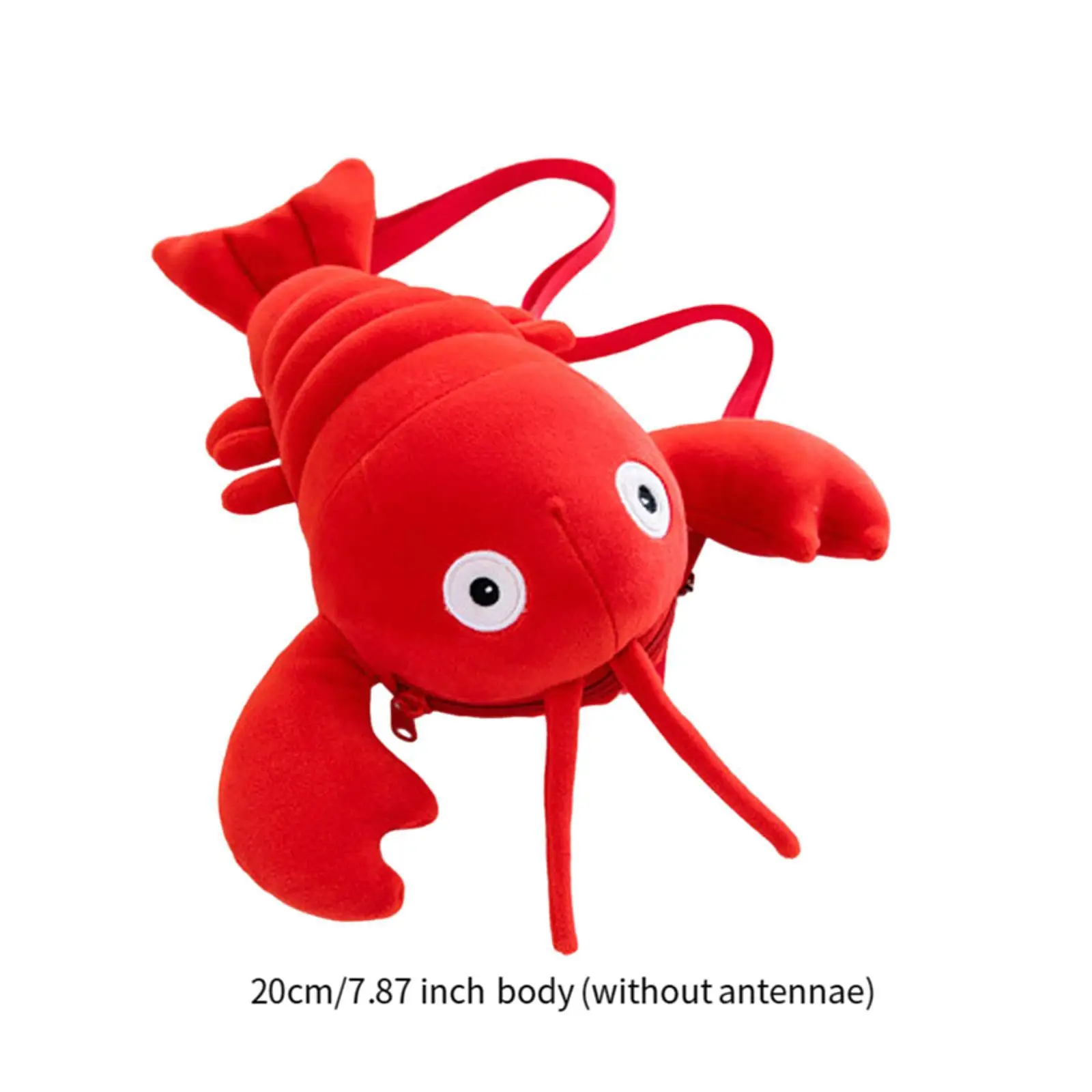 Crayfish Plush Crossbody Bag Casual Soft Novelty Animal Shaped Purse for Dating