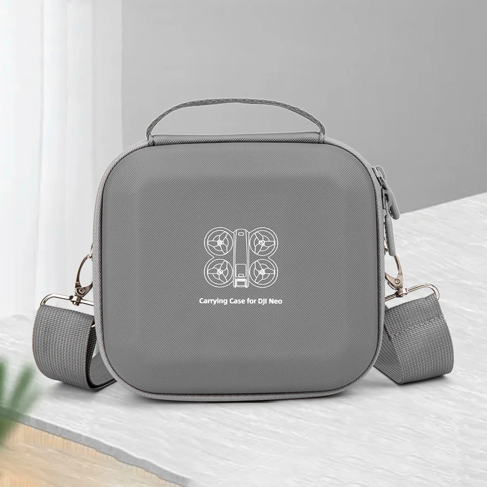 حقيبة تخزين محمولة من مادة EVA مقاومة للماء بغطاء صلب حقيبة يد مقاومة للسقوط لملحقات وحدة التحكم في الطائرة بدون طيار DJI NEO