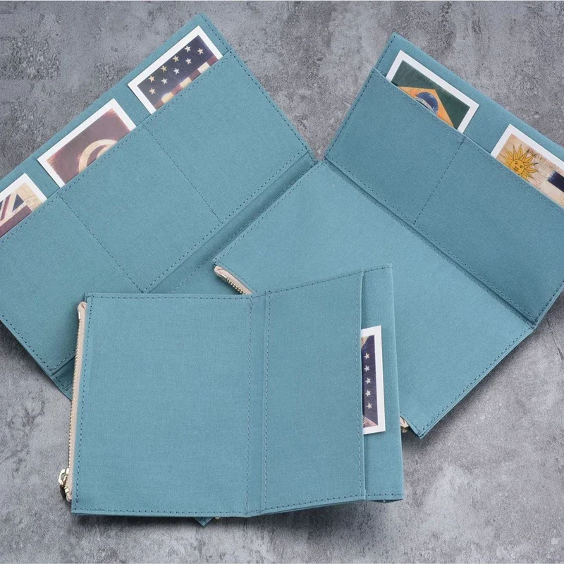 Fromthenon Zipper Pocket Card Holder, Caderno de Viagem, Saco De Armazenamento para Passaporte Midori, Diário De Tamanho Padrão, Papelaria Vintage