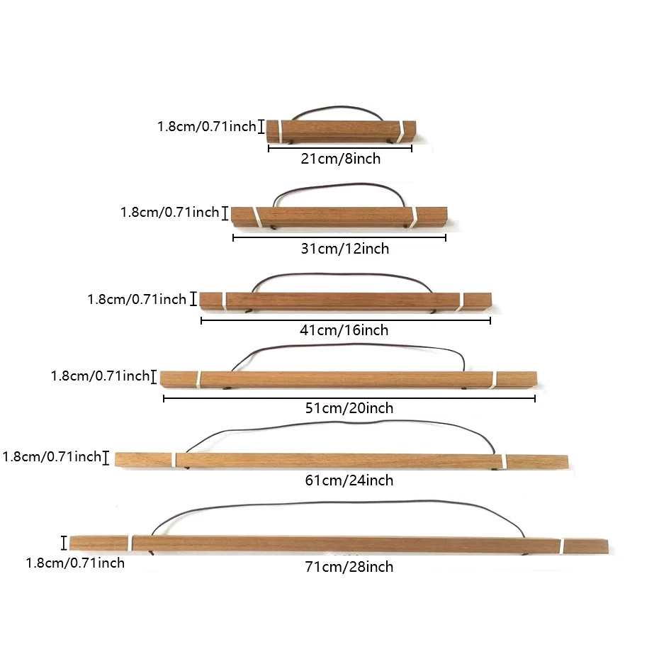 Porte-affiche magnétique en bois, cadre en bois enrichi, cadres de confrontation pour photo d\'art, gérer la toile, le papier, le défilement,