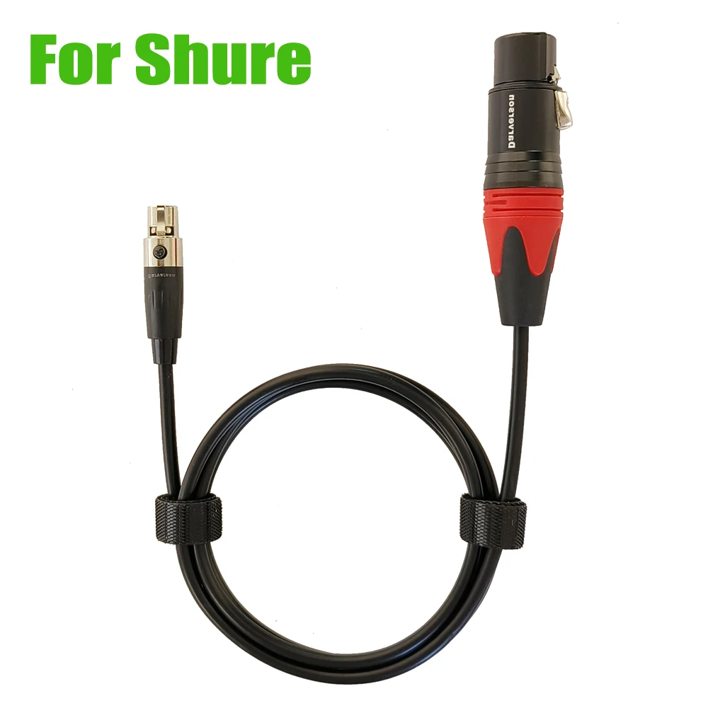 TA4F to XLR microphone cable for Shure bodypack transmitter wireless mic system DI box mixer