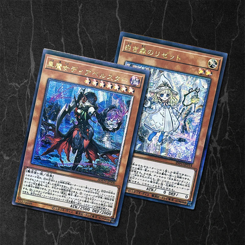 Yu-Gi-Oh kaart DIY Blue-Eyes White Dragon Dark Magician Girl Diabellstar Speelgoed Anime Hobby collectie Flash Textuur Kaarten