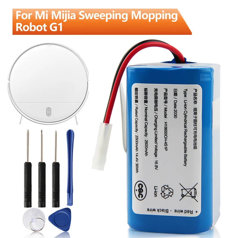 Original Replacement Sweeping Mopping Robot Battery H18650CH-4S1P For Xiaomi Mijia Mi Sweeping Mopping Robot Vacuum Cleaner G1