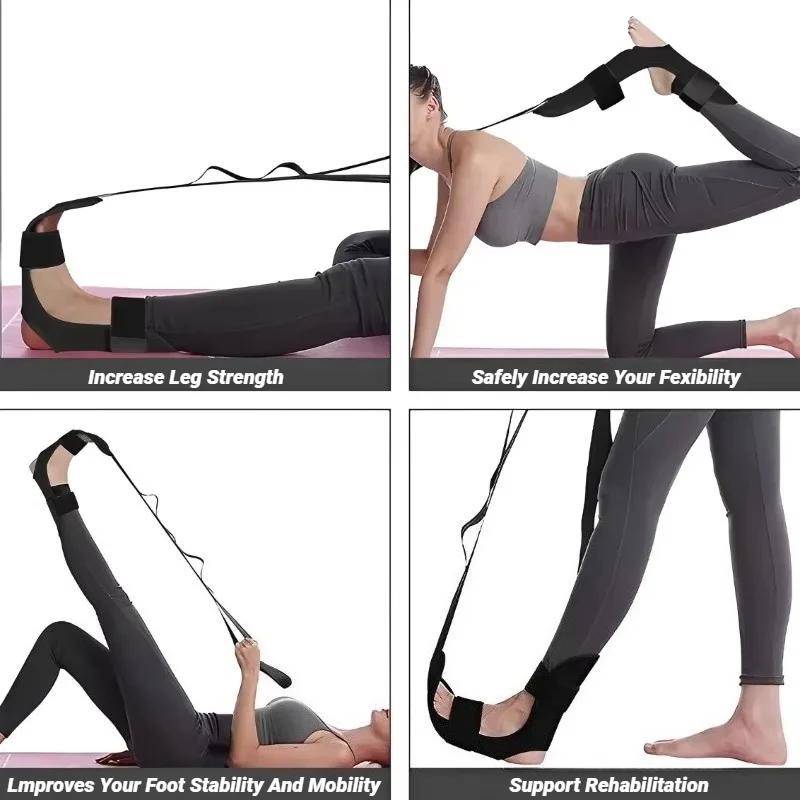 Fitness Open Back Muscle Relaxation Yoga Stretching Band Leg Stretcher Flexibility Strap For Rehabilitation Plantar Fasciitis image 4