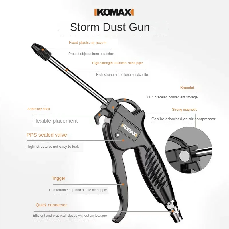 High Pressure Dust Dedusting and Air Blowing Gun Truck Air Blowing Gun Air Blowing Gun Lengthening Pneumatic Tool