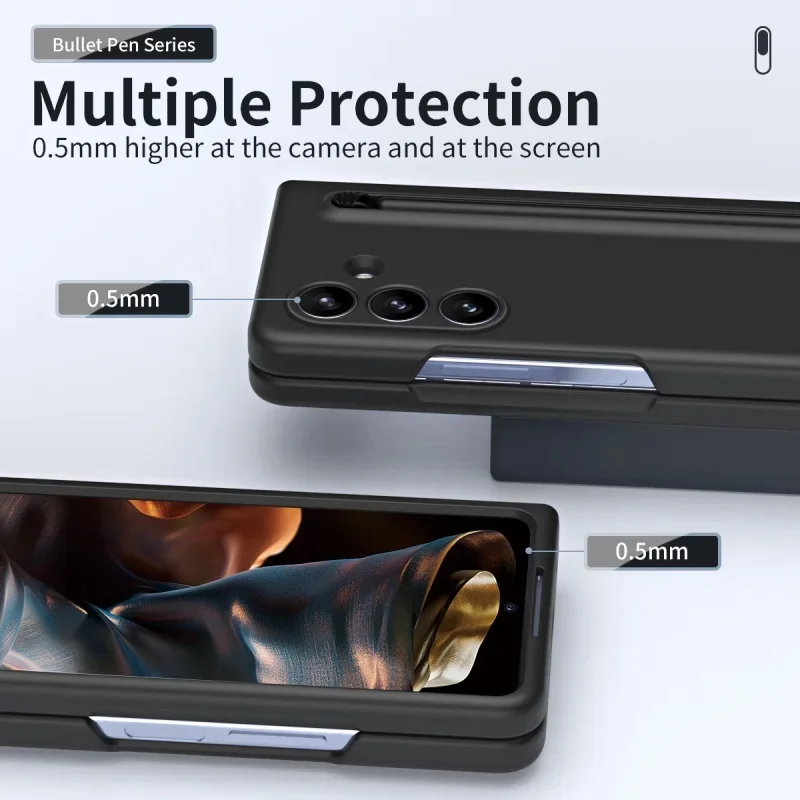 Pure Color PC Shockproof Design With Flexible S Pen Slot Phone Case For Samsung Galaxy Z Fold 8 7 6 5 4 Cover